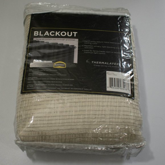 Eclipse Trevi Polyester Blackout Thermal Lined Single Curtain Panel - Picture 5 of 7